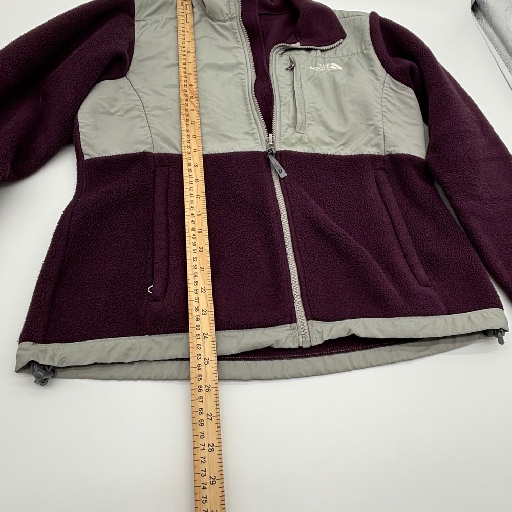 The North Face Fleece Jacket Womens Medium M Purple Grey Zip Up Pocket - Picture 7 of 12